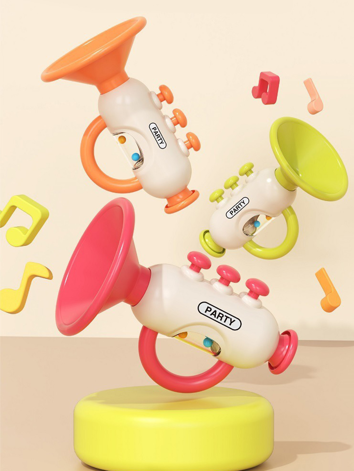 Game Call Whistle - 子供用トランペットおもちゃ、学習練習用楽器旅行用おもちゃ、モンテッソーリ早期教育感覚発達おもちゃ 男の子 女の子向け