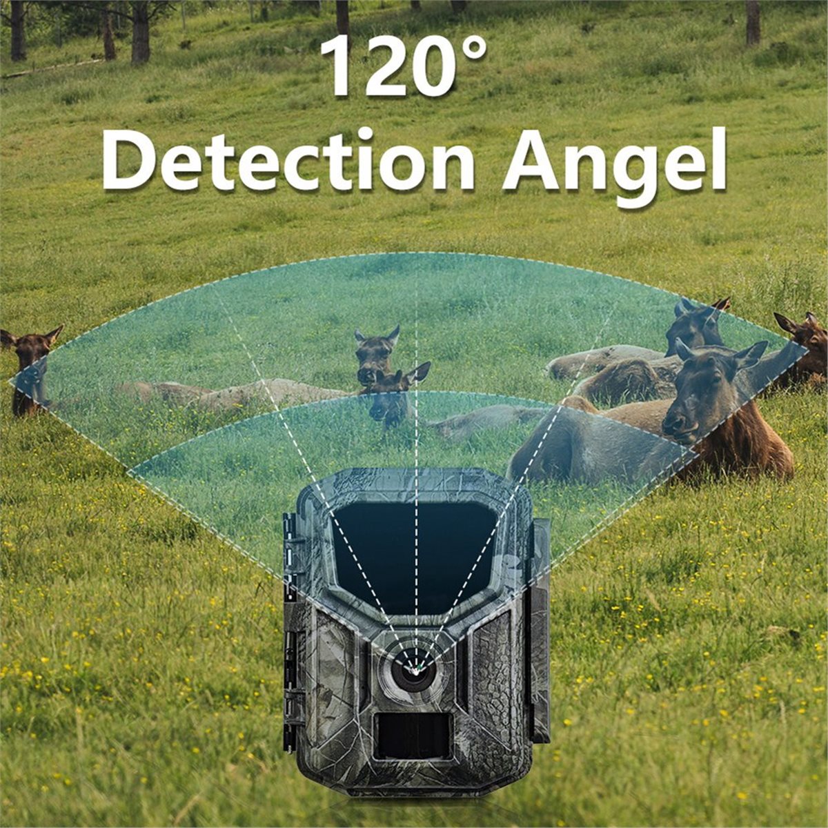 Hunting Outdoor Rug - 高画質8KハンティングカメラHD野生動物用WIFIモニター赤外線ナイトビジョン頑丈防水トレイルカメラ屋外ハンティング用
