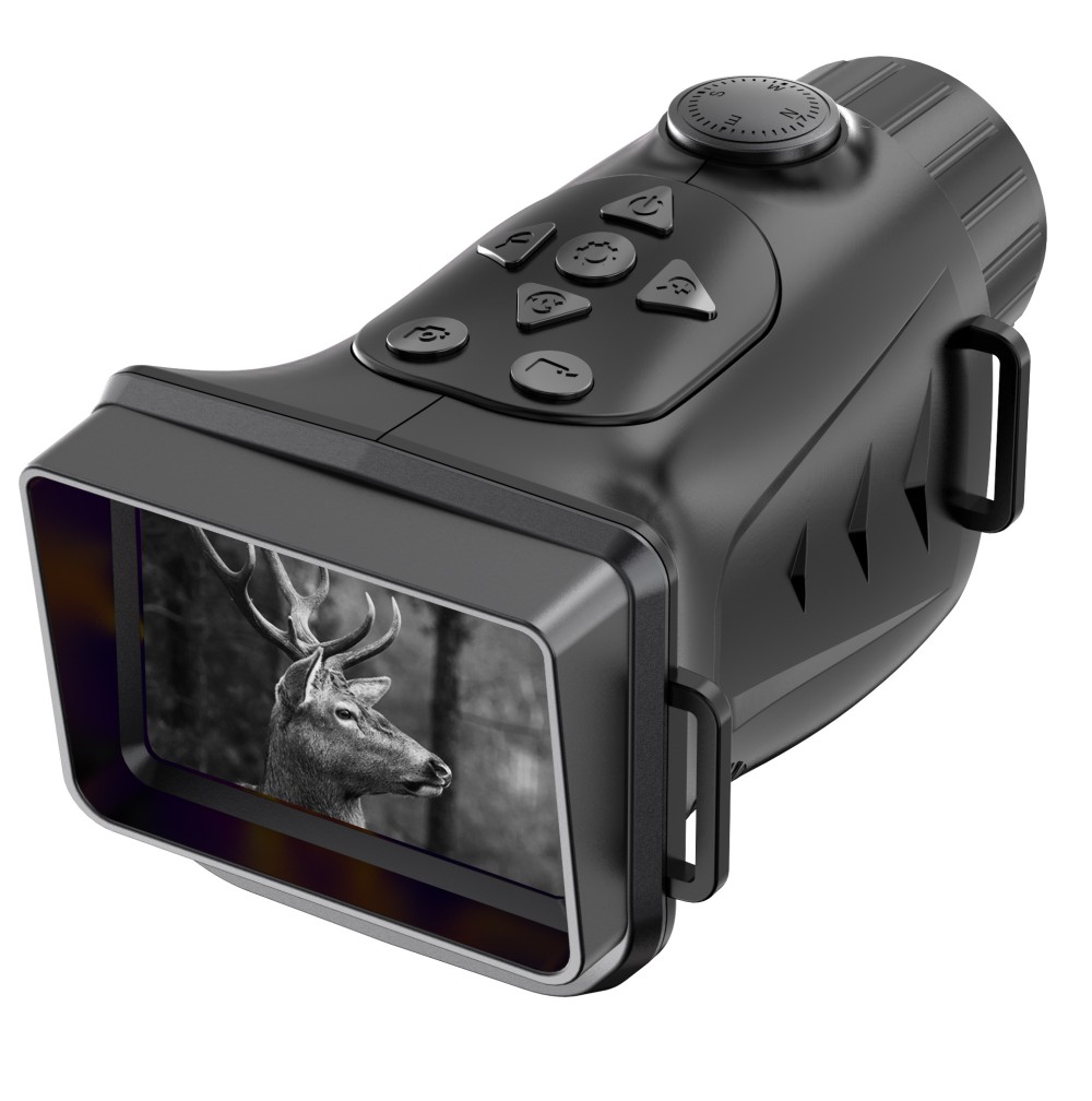 Outdoor Hunting Photography - 4K赤外線単眼鏡暗視装置、18倍光学ズーム＆Wi-Fi搭載、24MP HD写真撮影・動画録画機能付き、屋外狩猟用