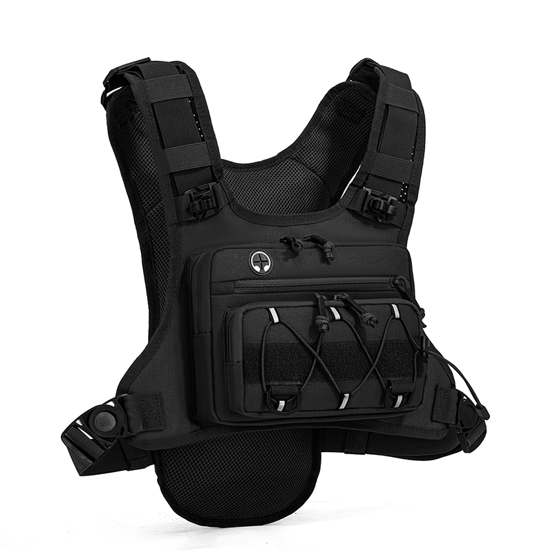 Outdoor Hunting Bag - タクティカルバッグ フロントチェストリグベスト バックパック キャンプ、ハンティング、ランニング、サイクリング用 反射素材付き トラベル