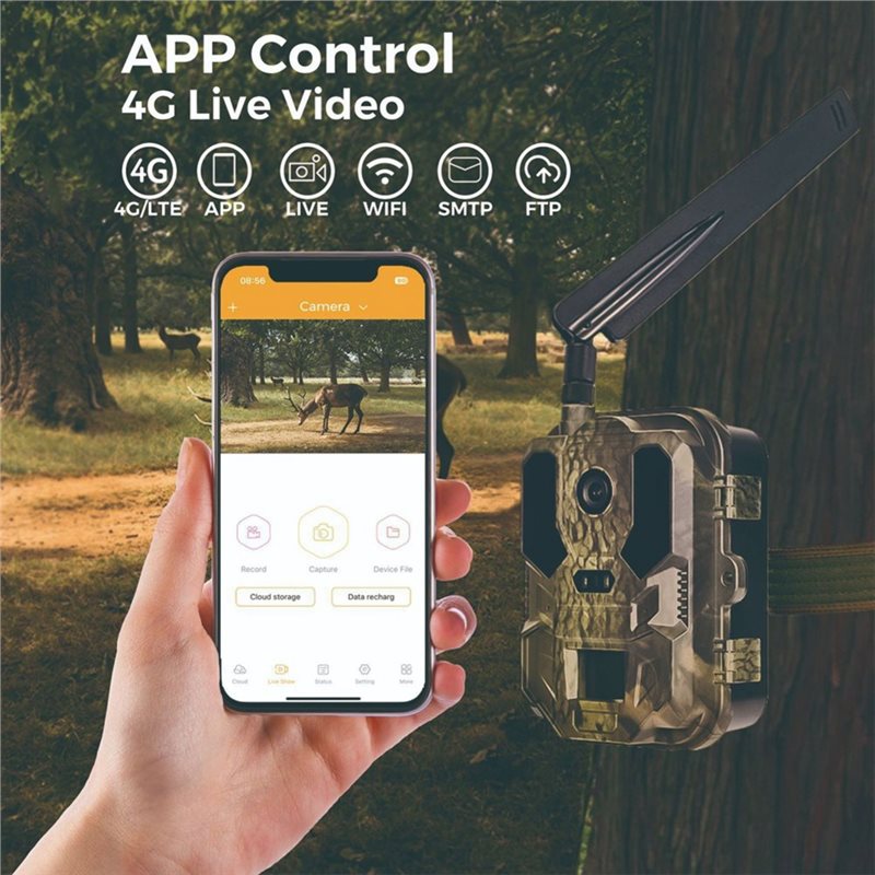 FEDI-防水120MP 4G屋外4Kライブショー野生動物カ - Hunting Outdoor Camera のレビューと価格