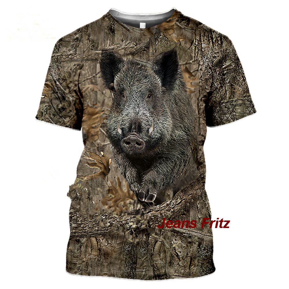 メンズ半袖Tシャツ,カモフラージュ,動物,野生,3D,夏,レ - Wildman Hunting & Outdoor Polokwane のレビューと価格