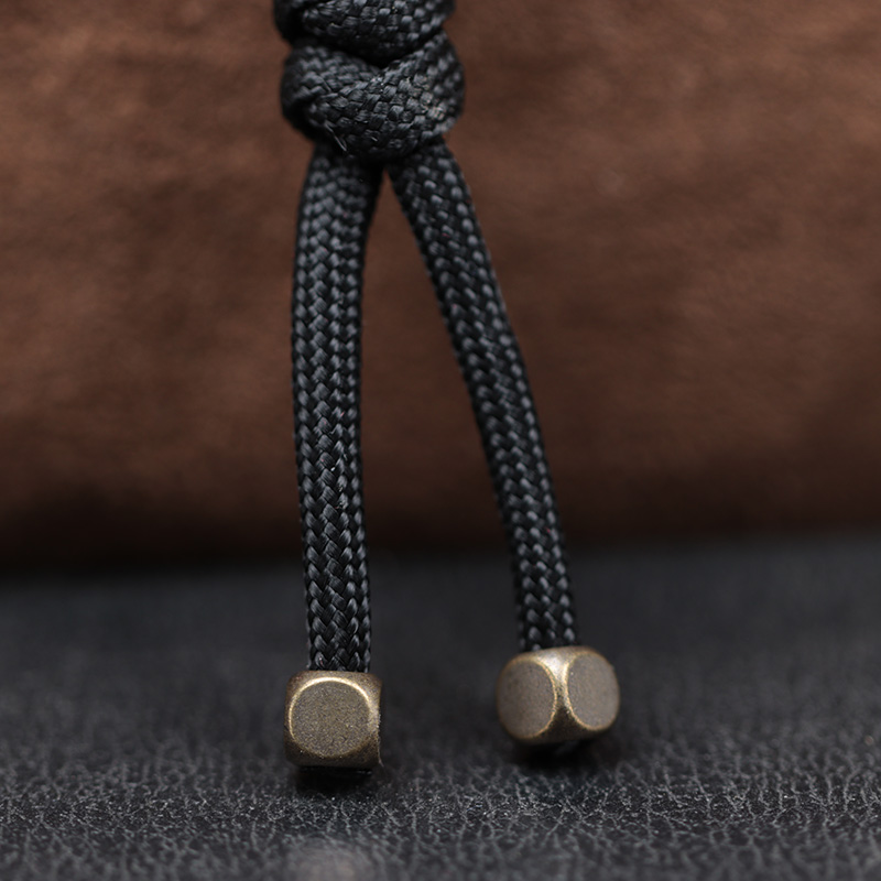 2 個 4 ミリメートル穴キューブ真鍮ナイフビーズ EDC  - Paracord Survival Bracelet のレビューと価格