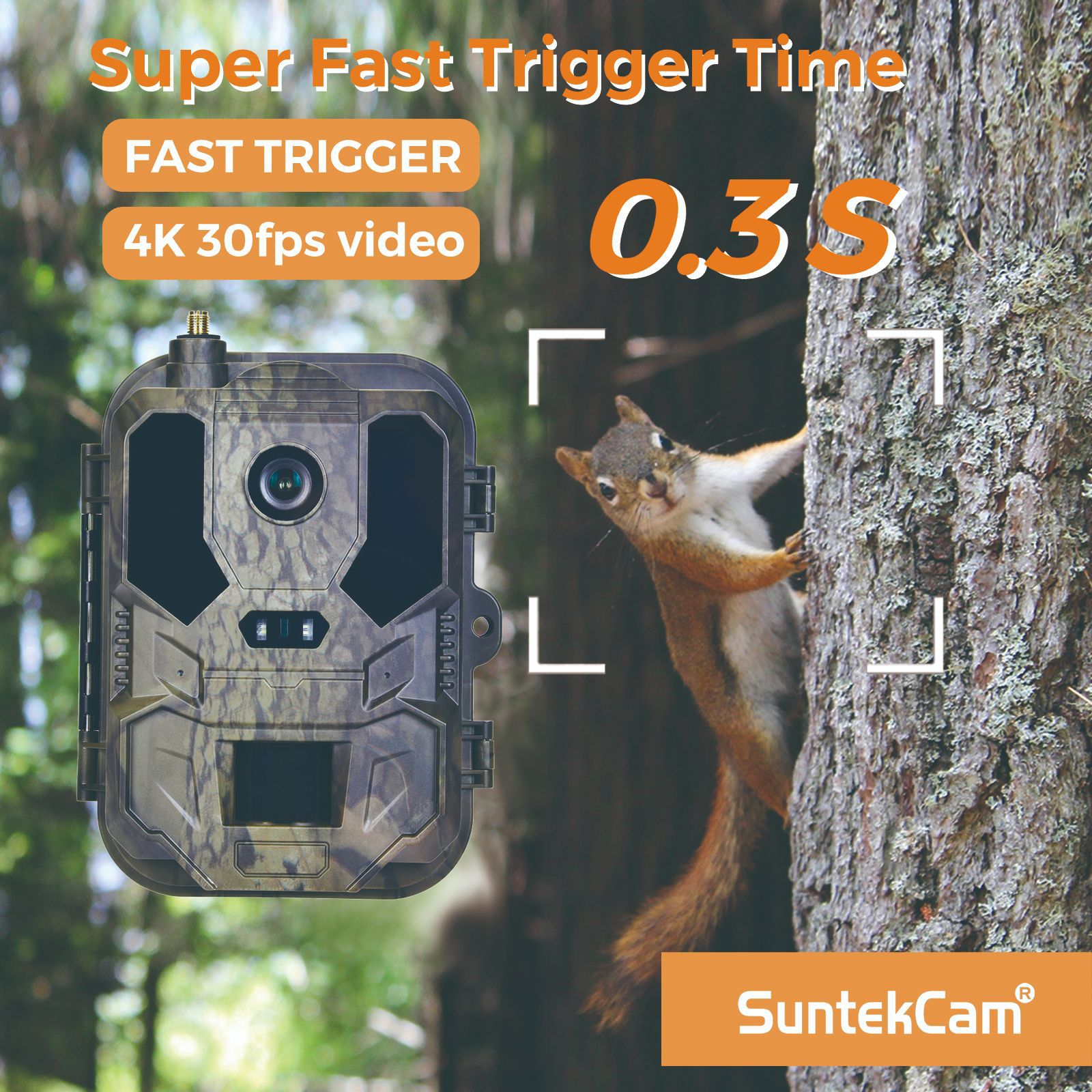 屋外4Kビデオ120MP写真4Gアプリ対応携帯電話野生動物赤 - Hunting Outdoor Camera のレビューと価格