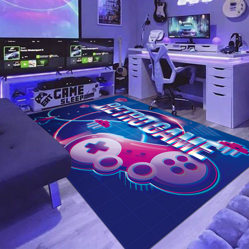 面白いゲームパッド柄のエリアラグ、ゲームを一時停止して卵狩り - Hunting Outdoor Rug のレビューと価格