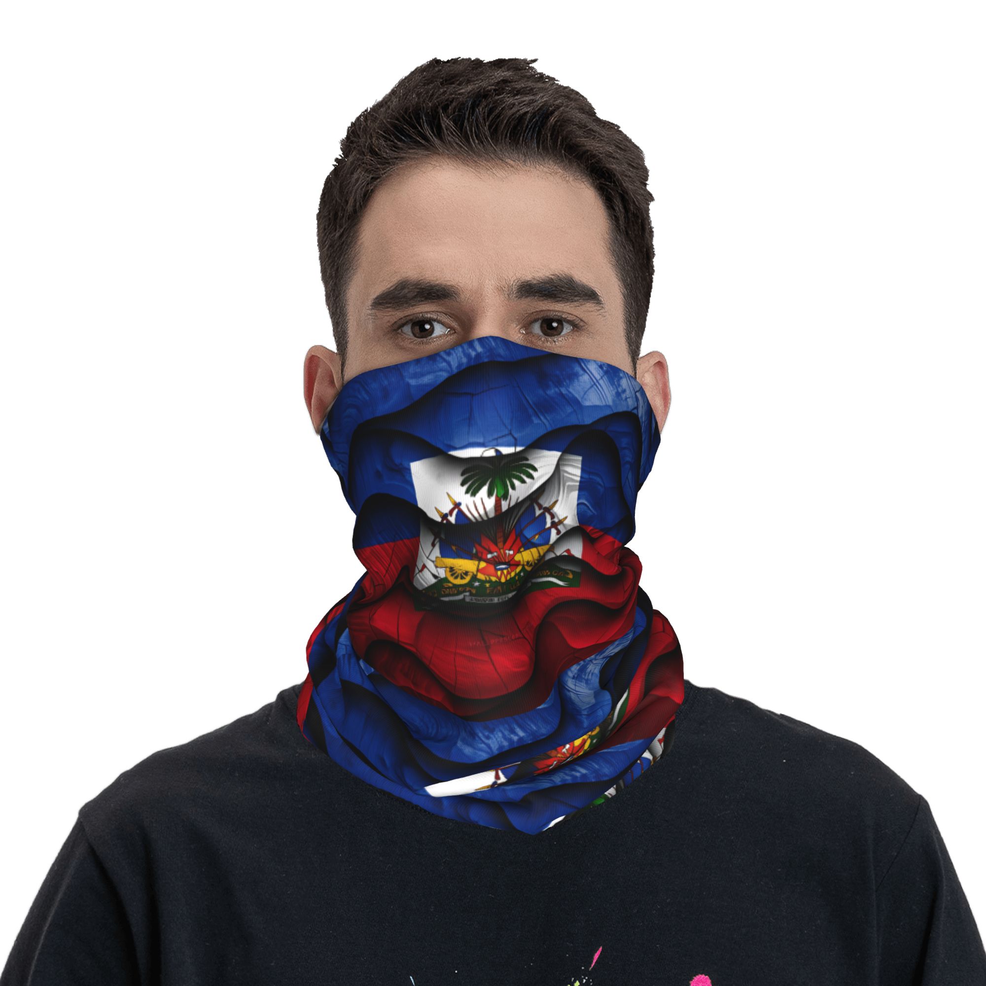 ハイチ国旗バラクラバ狩猟釣り戦術マスクユニセックス y2k  - Outdoor Hunting Prints のレビューと価格