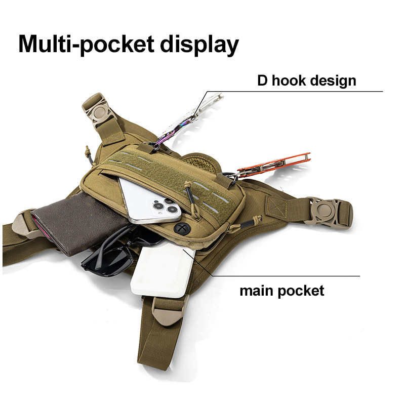 戦術的なフロントチェストリグバッグベストキャンプ狩猟ショルダ - Outdoor Hunting Bag のレビューと価格