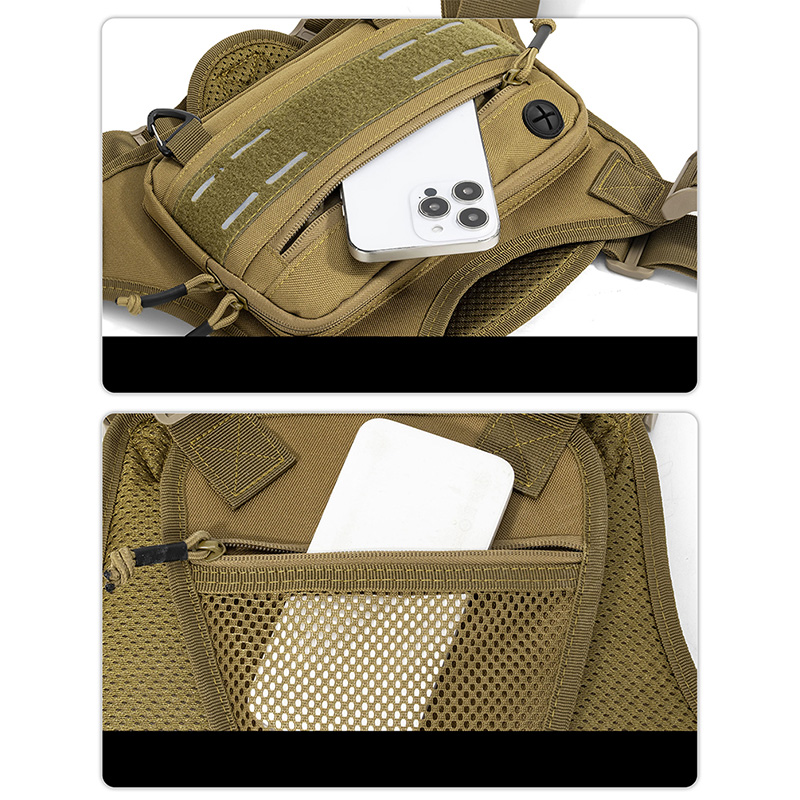 戦術的なフロントチェストリグバッグベストキャンプ狩猟ショルダ - Outdoor Hunting Bag のレビューと価格