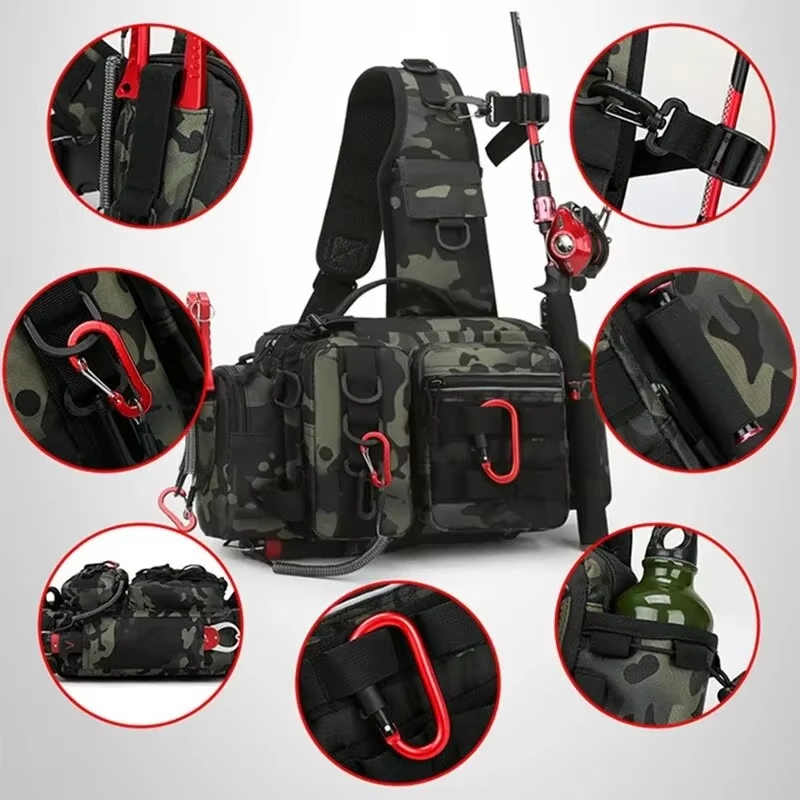アウトドア戦術キャンプクライミングウエストスリングバッグクロ - Outdoor Hunting Bag のレビューと価格
