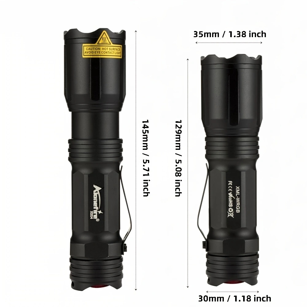 ズーム 4 色ライト LED 懐中電灯白/赤/緑/青屋外照明 - Outdoor Hunting Photography のレビューと価格