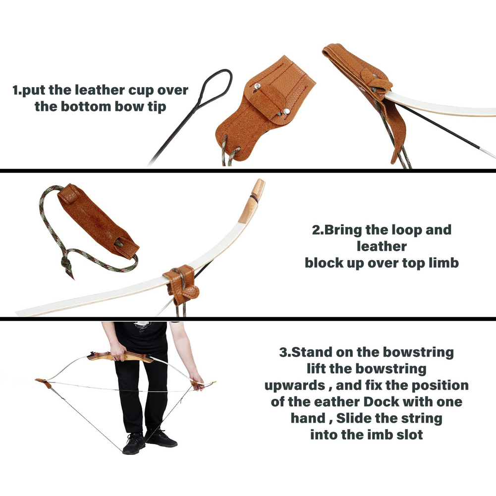 長さ155cmのリカーブボウストリンガー、使いやすい弓用アク - Bow Stringer Tool のレビューと価格