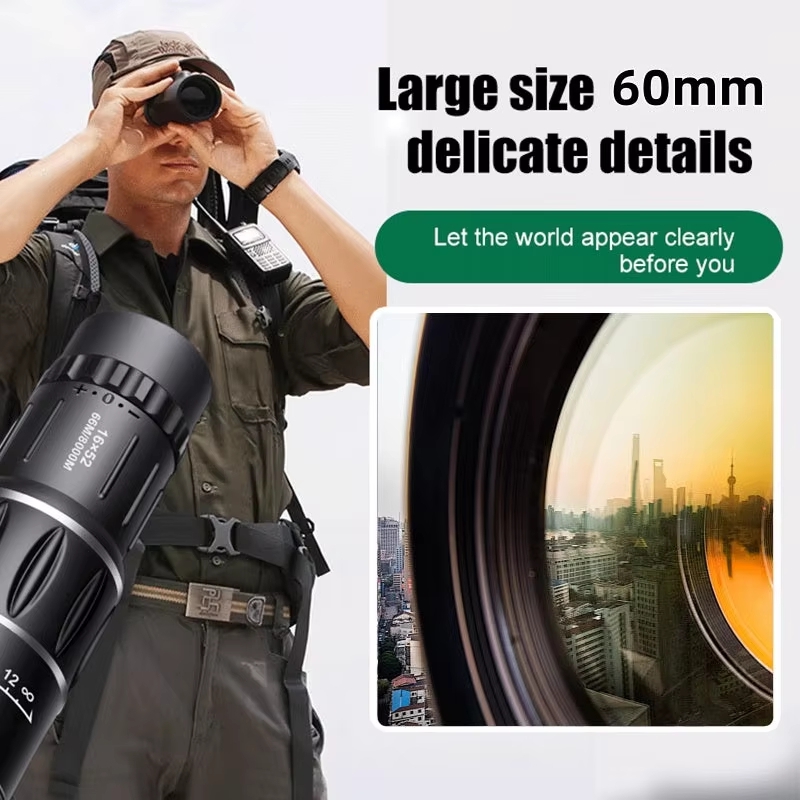 16x52単眼鏡 デュアルフォーカス 大口径スコープ 低照度 - Outdoor Hunting Photography のレビューと価格