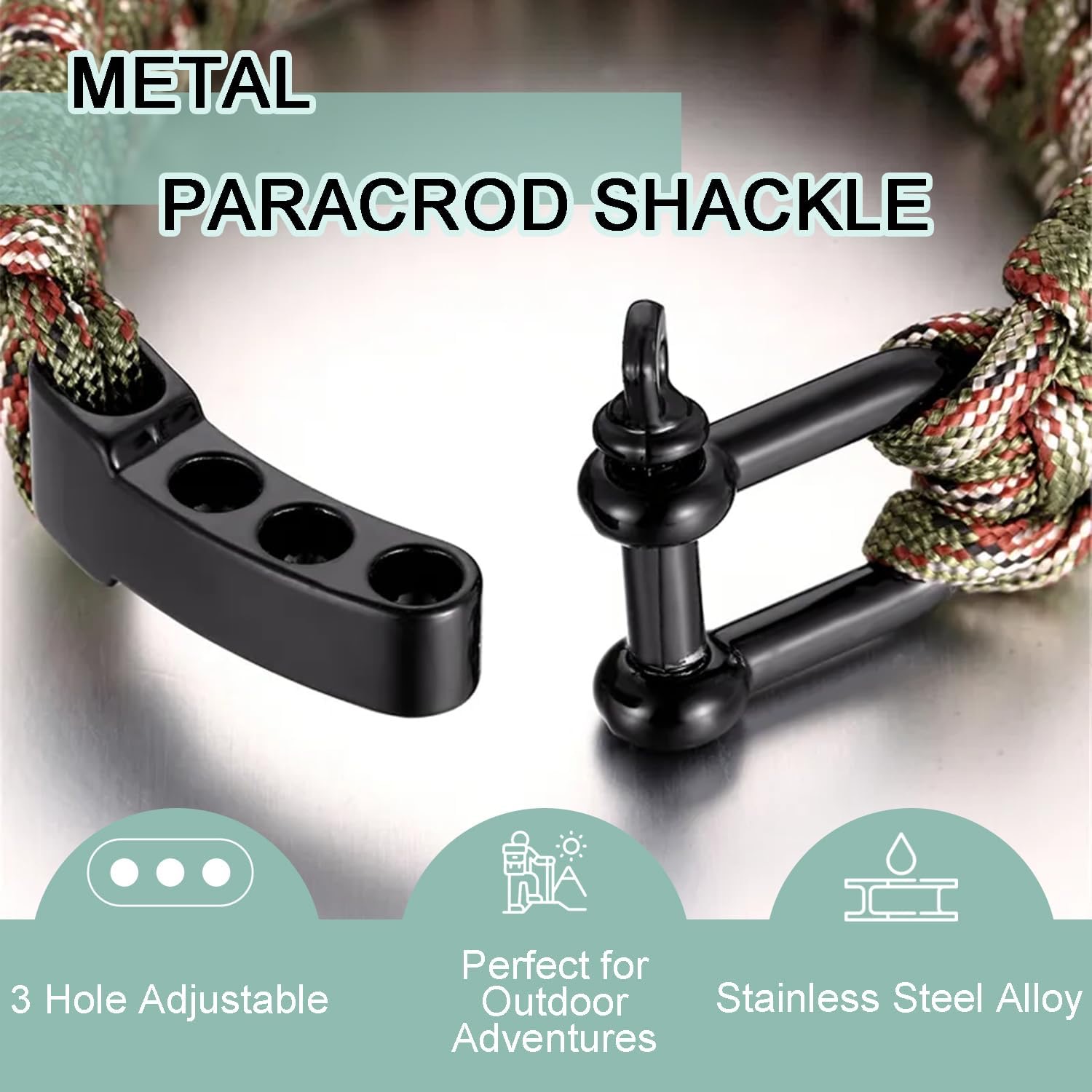 4/10 個パラコードブレスレットバックル金属 U/O リン - Paracord Survival Bracelet のレビューと価格
