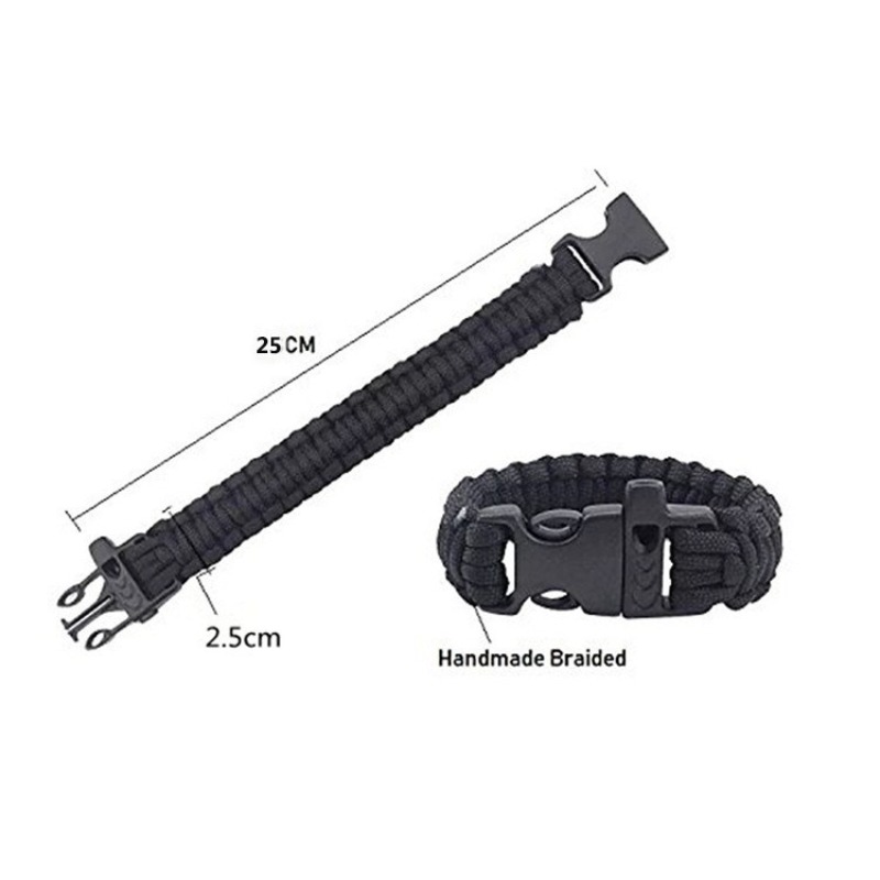 ホイッスルパラコードブレスレット、7芯パラコード織り、サバイ - Paracord Survival Bracelet のレビューと価格