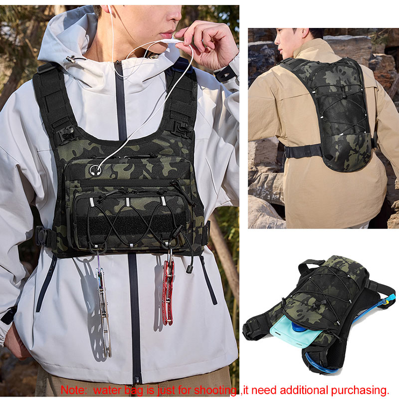 タクティカルバッグ フロントチェストリグベスト バックパック - Outdoor Hunting Bag のレビューと価格