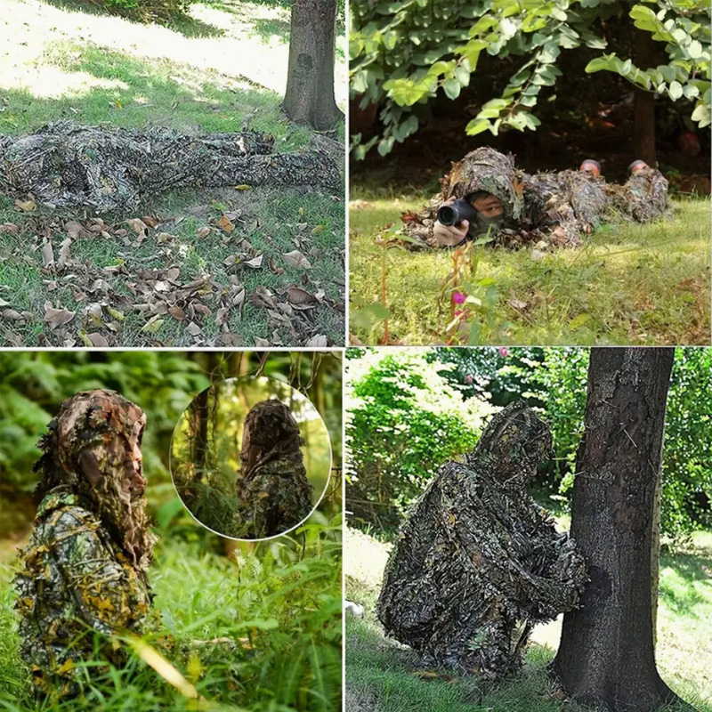 3Dリーフカモフラージュハンティングスーツ アウトドアトレー - Outdoor Hunting Photography のレビューと価格
