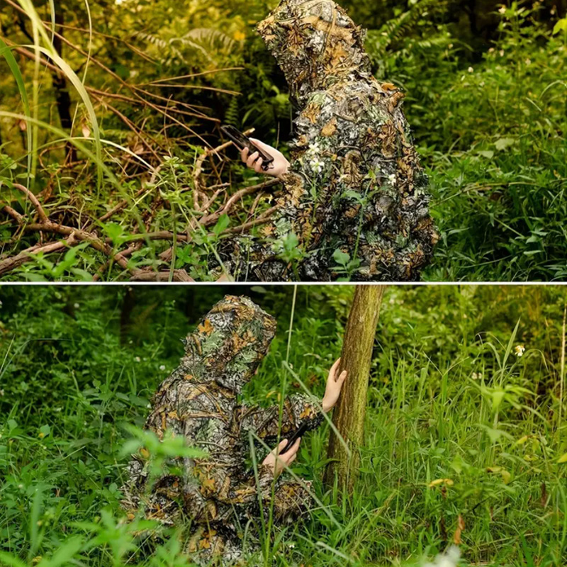 3Dリーフカモフラージュハンティングスーツ アウトドアトレー - Outdoor Hunting Photography のレビューと価格