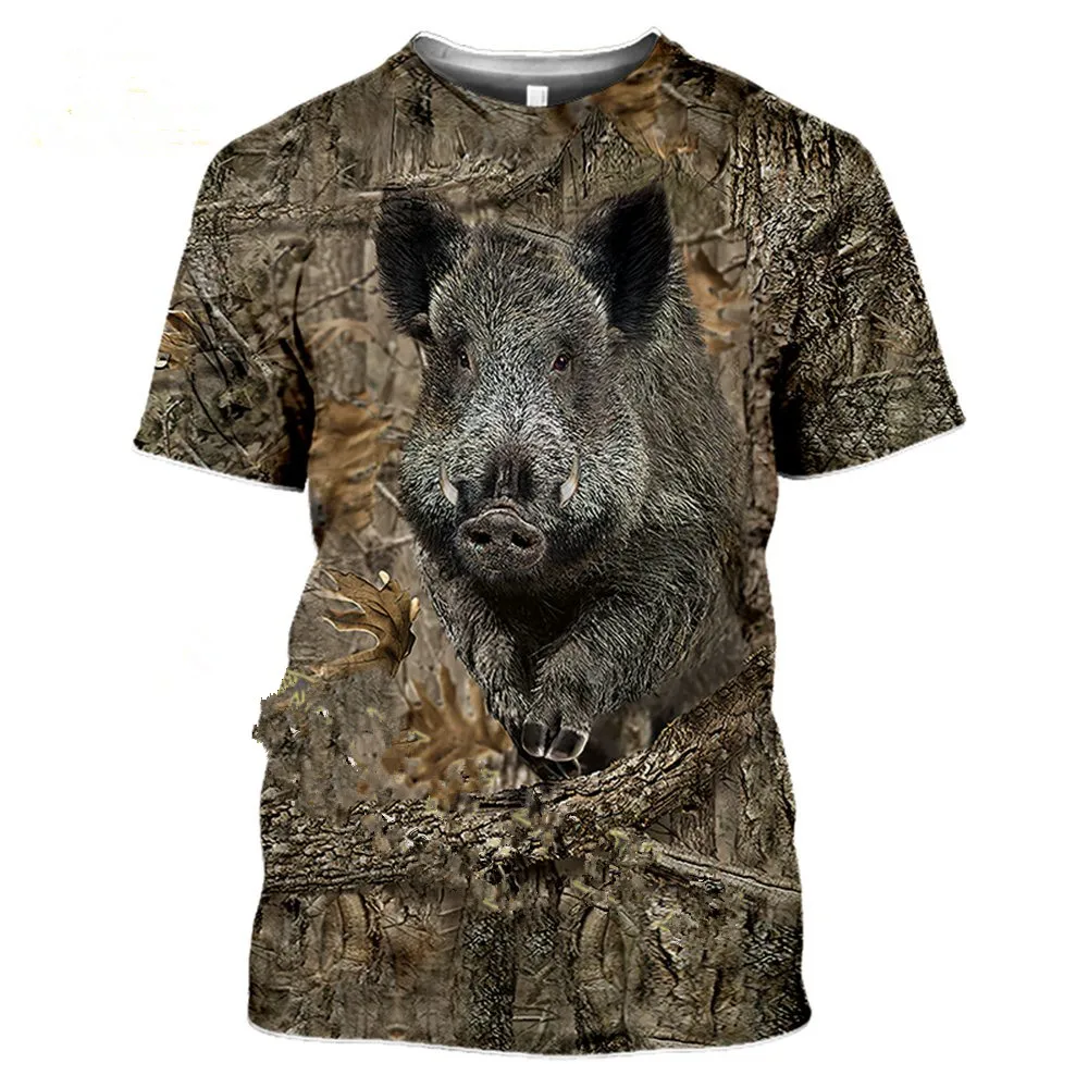 迷彩柄ハンティングアニマル3Dプリントスポーツ速乾通気性メン - Outdoor Hunting Prints のレビューと価格