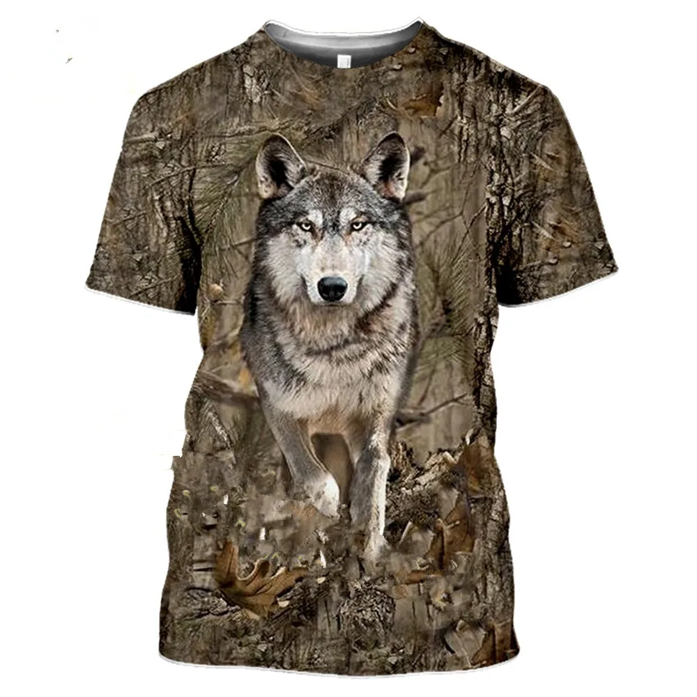 迷彩柄ハンティングアニマル3Dプリントスポーツ速乾通気性メン - Outdoor Hunting Prints のレビューと価格