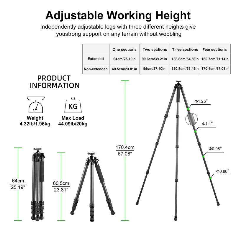屋外用カーボンファイバー三脚 高耐荷重20GK アルカクラン - Outdoor Hunting Photography のレビューと価格
