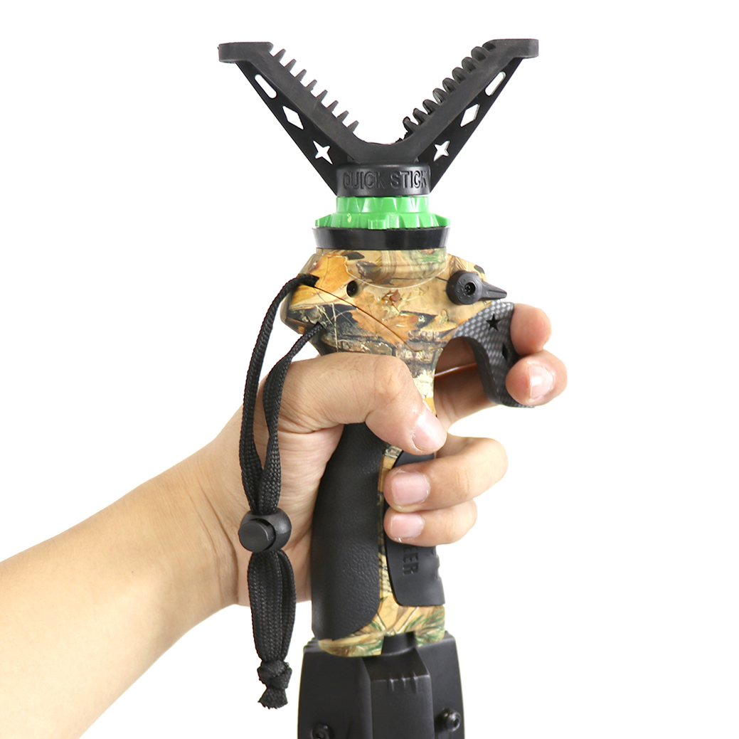 高さ調節可能な狩猟三脚迷彩カメラ撮影スティック V ヨーク型 - Outdoor Hunting Photography のレビューと価格