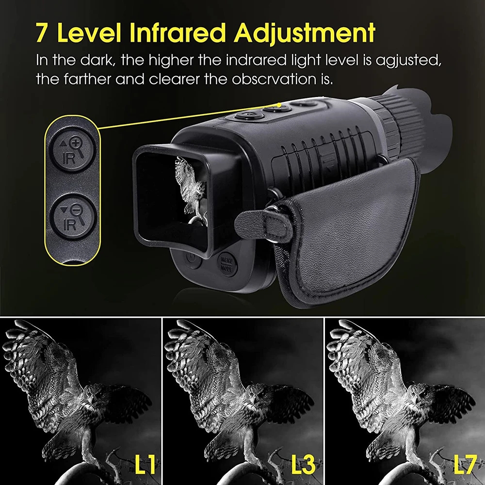 1080P HD単眼鏡ナイトビジョンデバイス赤外線カメラ16 - Hunting Outdoor Camera のレビューと価格